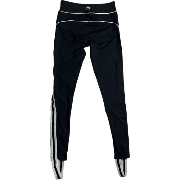 Trina Turk Recreation Black Striped Stirrup Leggings - Picture 1 of 4